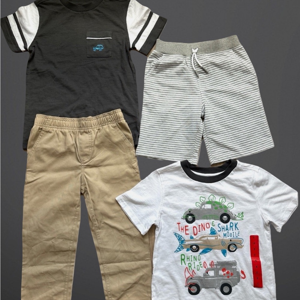 Kids Headquarters Boys' Outfit 4-Piece Set T-Shirts, Pants, Short, Size 6 - Picture 2 of 7